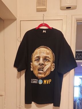 🔥Iconic Stephen Curry MVP Graphic Mens T-Shirt - Black